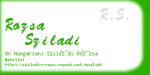 rozsa sziladi business card